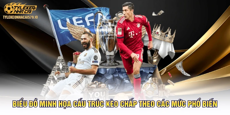 Biểu đồ minh họa cấu trúc kèo chấp theo các mức phổ biến