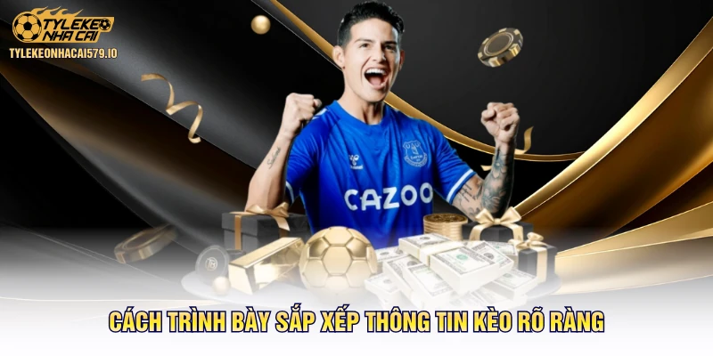 Cách trình bày sắp xếp thông tin kèo rõ ràng