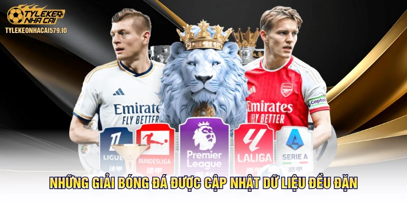 Những giải bóng đá được cập nhật dữ liệu đều đặn
