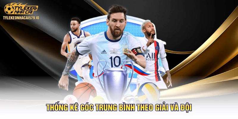 Thống kê góc trung bình theo giải và đội
